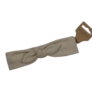 20455 Haarband knoop zand/lurex goud