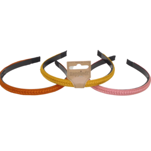 21423 Diadeem visgraat oud roze, roestbruin + okergeel – 3×2
