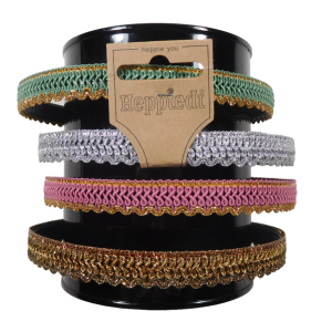 24462 Diadeem galon glitter – 4 assortie